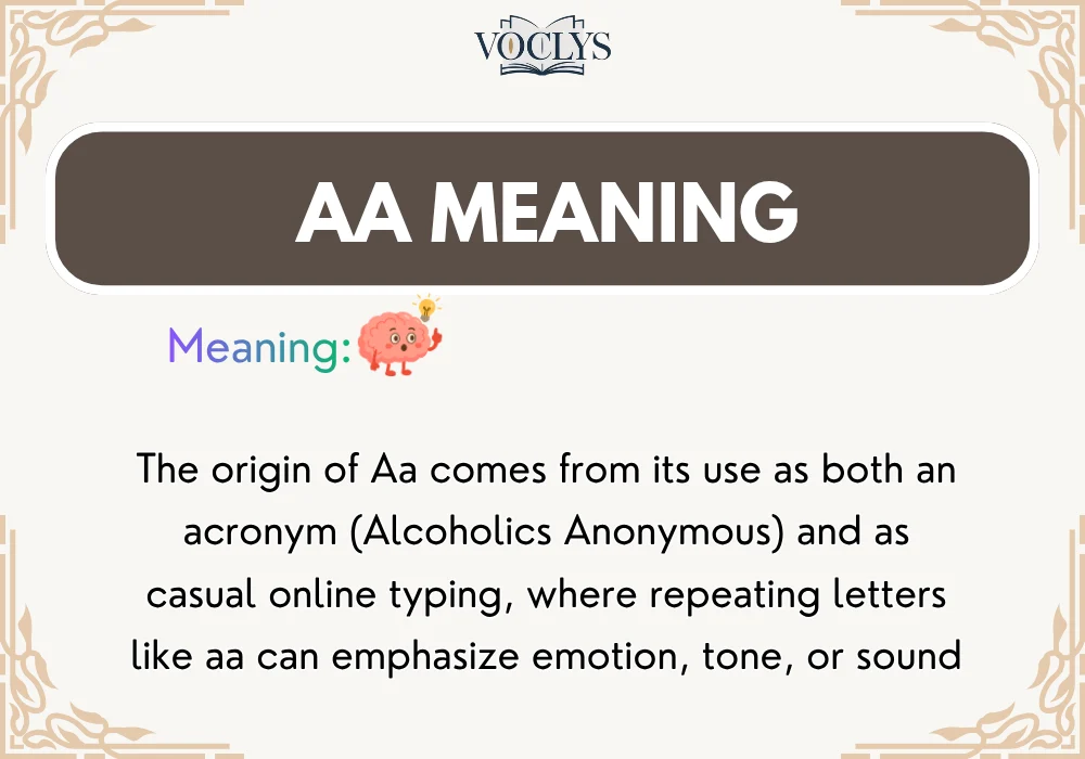 What Does Aa Meaning Mean