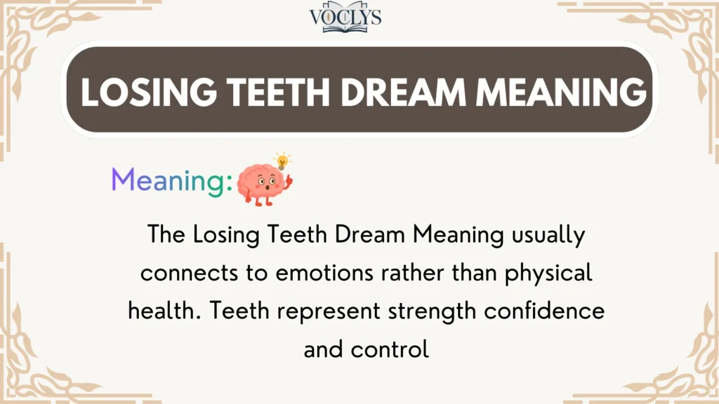 Losing Teeth Dream Meaning