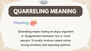 Quarreling Meaning