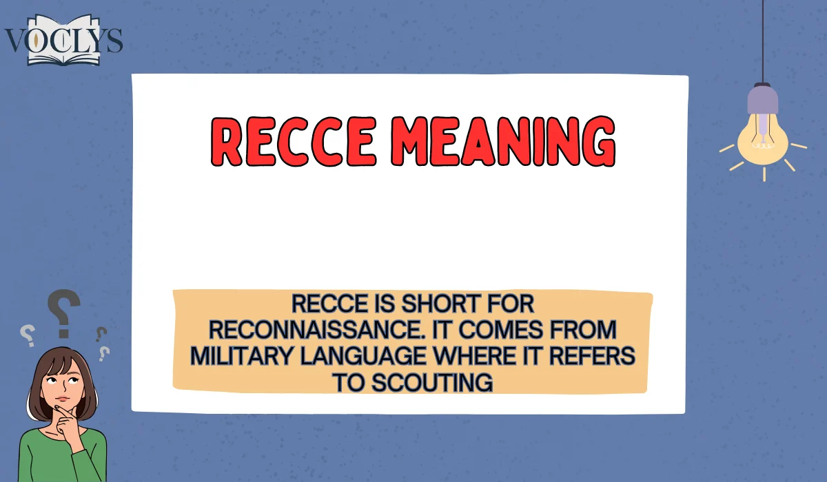 Recce Meaning Ultimate Guide For Language Learners - voclys.com