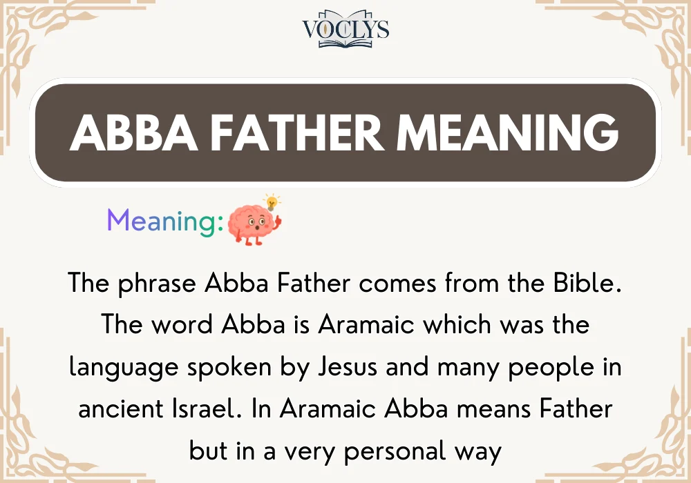 Abba Father Meaning