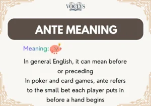 Ante Meaning