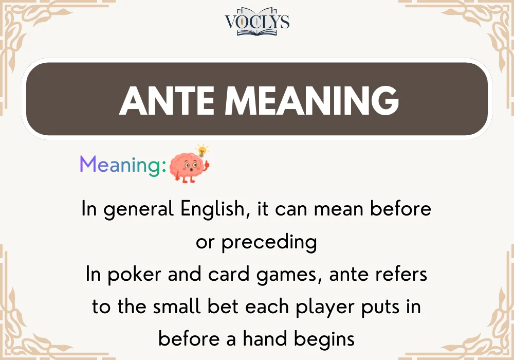 Ante Meaning