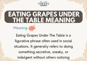 Eating Grapes Under The Table Meaning