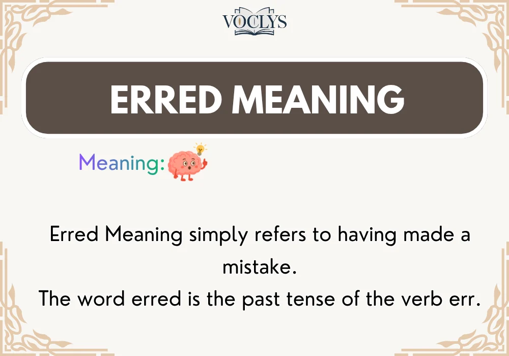 Erred Meaning