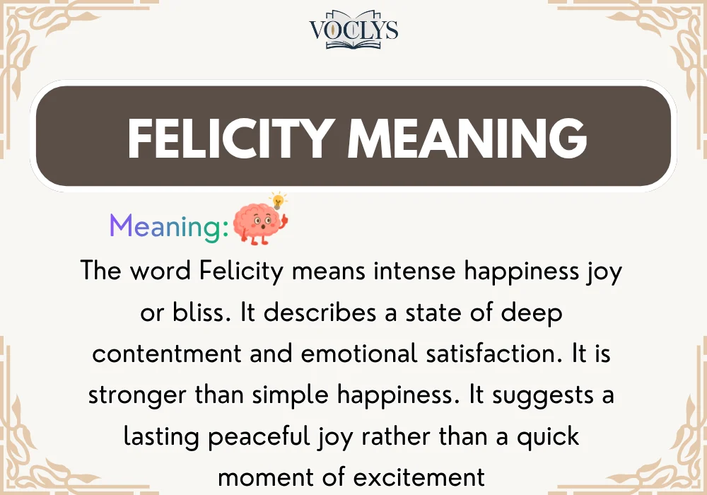 Felicity Meaning