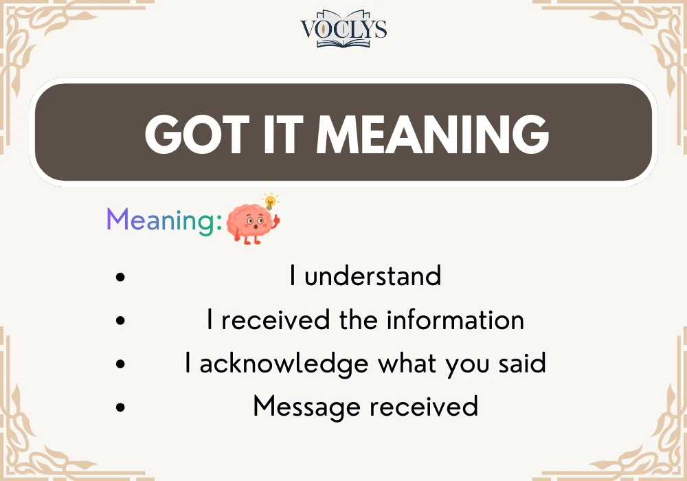 Got It Meaning