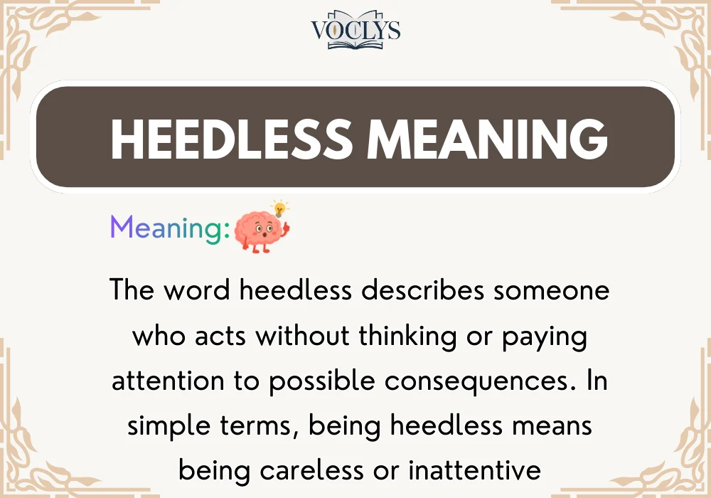 Heedless Meaning