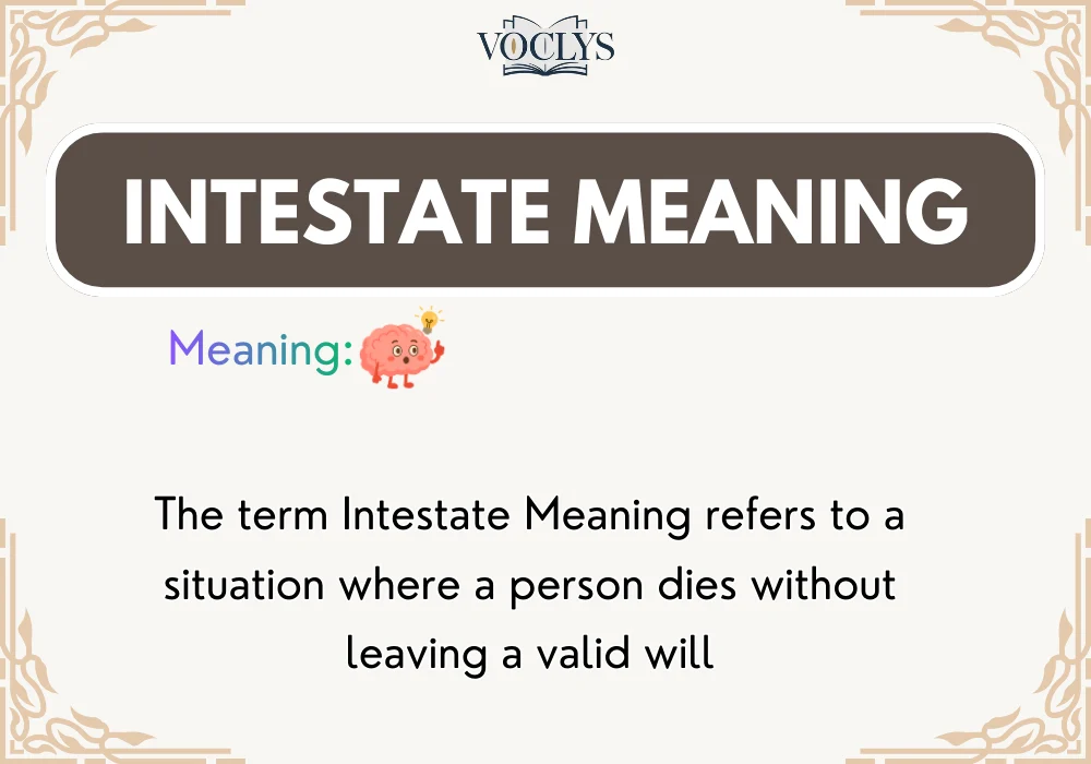 Intestate Meaning