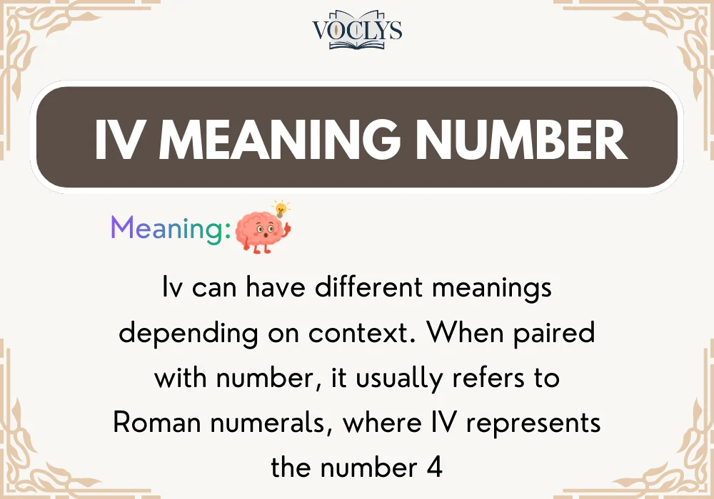 Iv Meaning Number