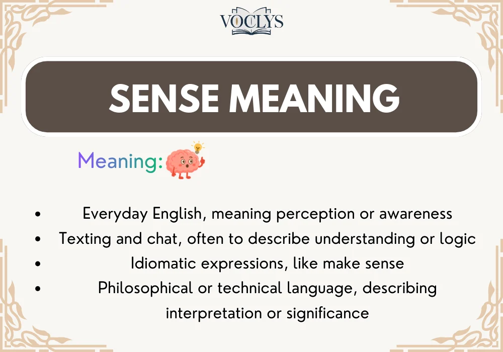 Sense Meaning