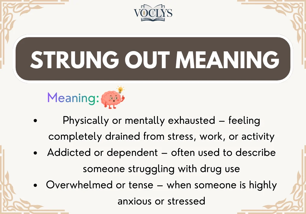 Strung Out Meaning