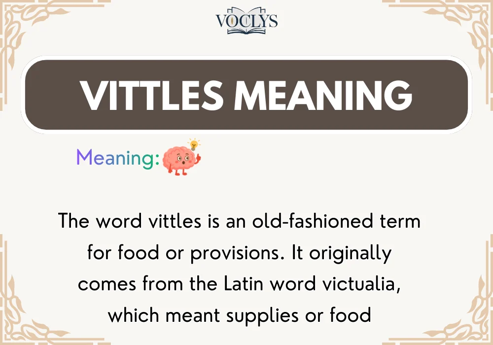 Vittles Meaning