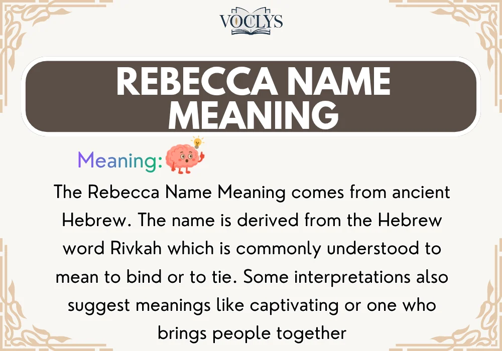 Rebecca Name Meaning