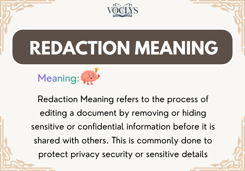 Redaction Meaning