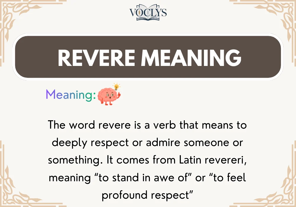 Revere Meaning