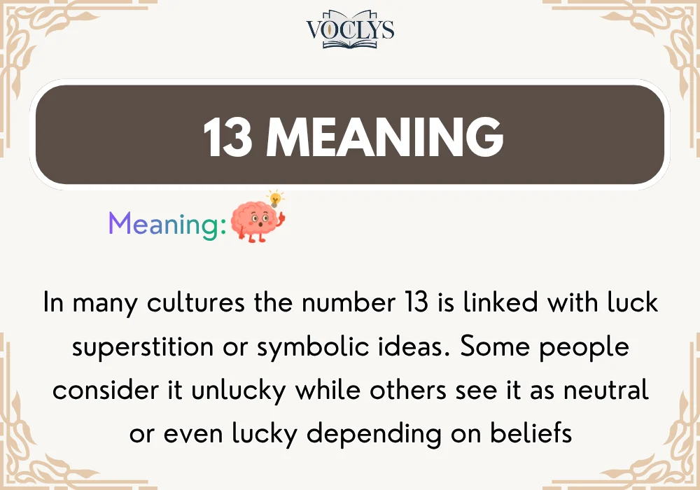 13 Meaning