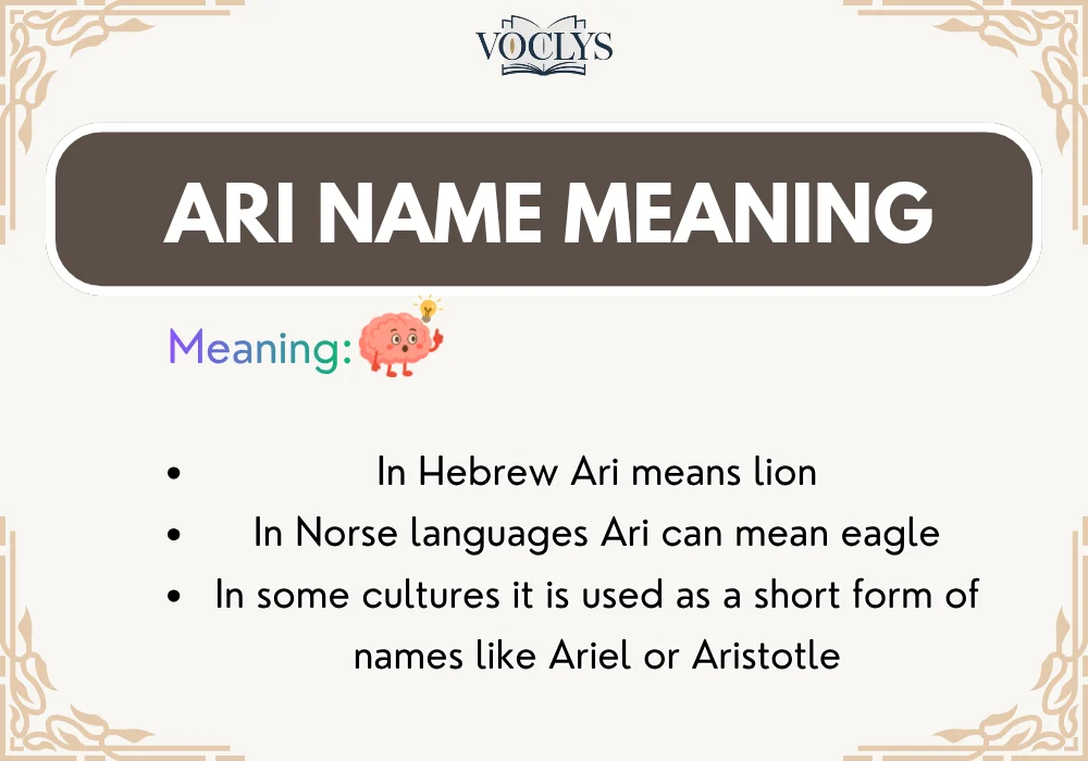 Ari Name Meaning