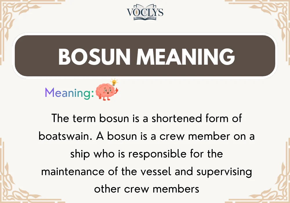 Bosun Meaning