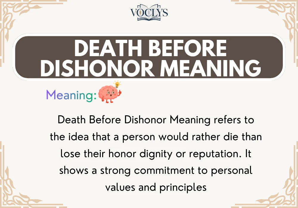 Death Before Dishonor Meaning