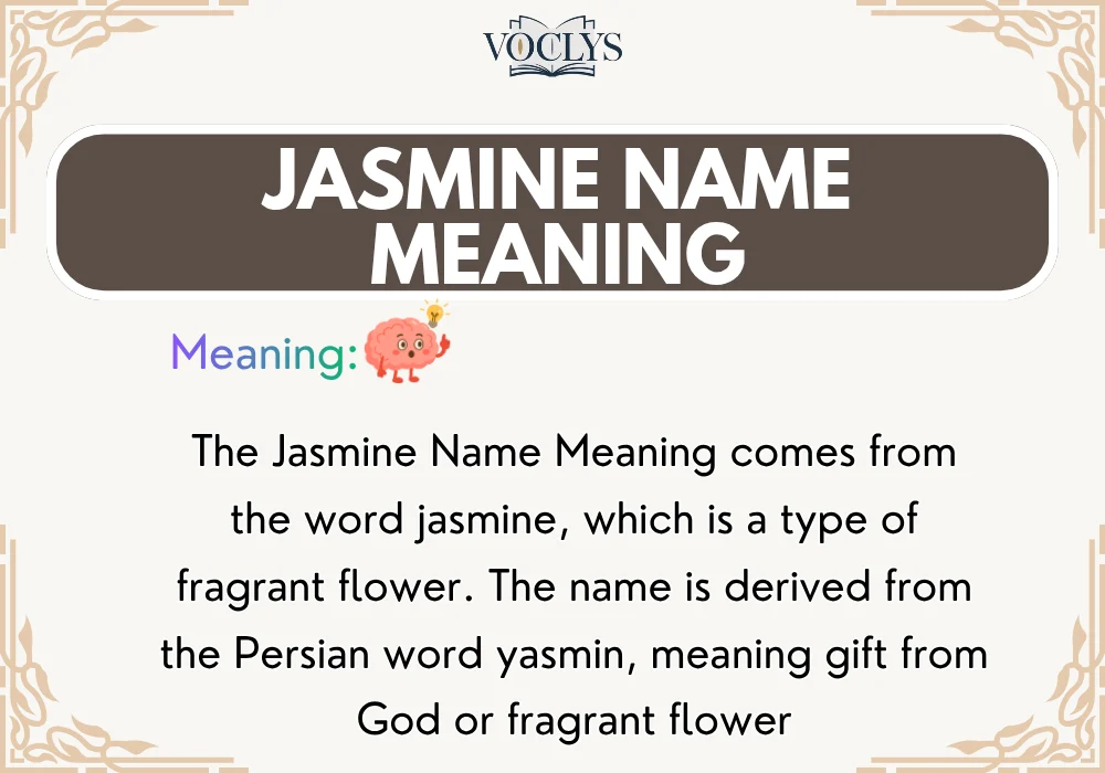 Jasmine Name Meaning