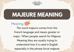 Majeure Meaning