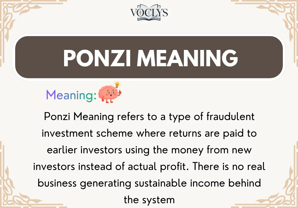 Ponzi Meaning
