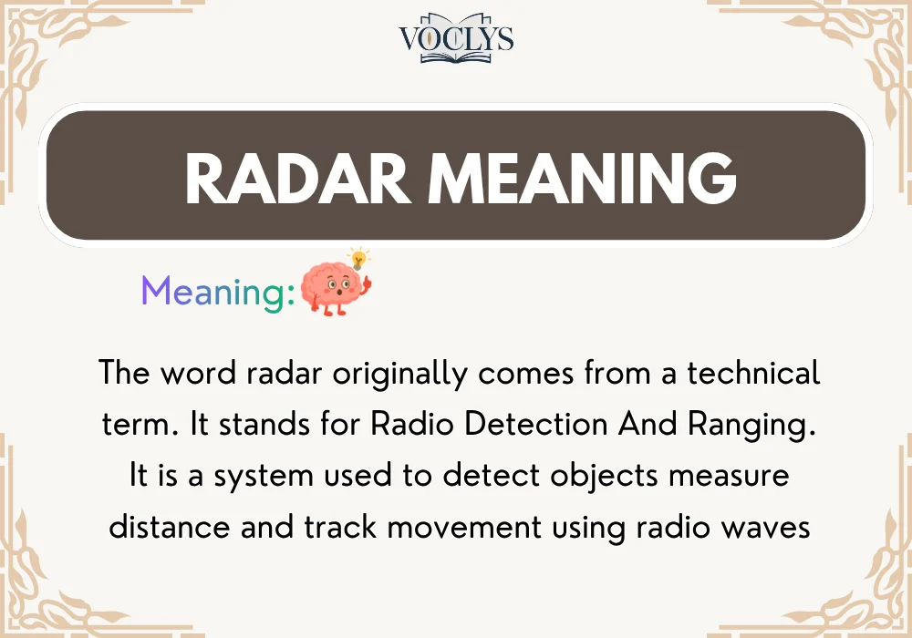 Radar Meaning