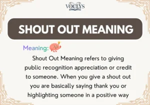 Shout Out Meaning