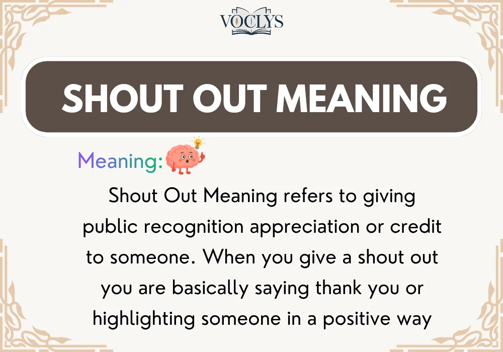 Shout Out Meaning
