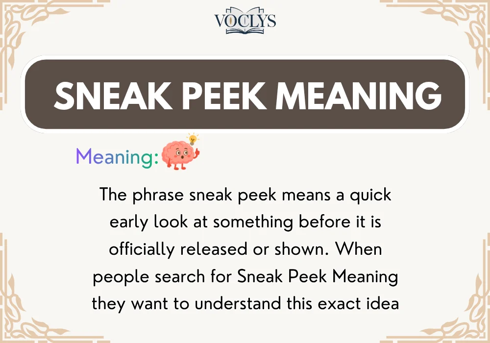 Sneak Peek Meaning
