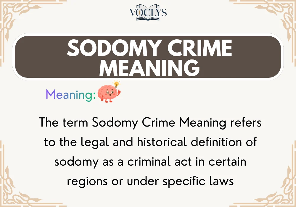 Sodomy Crime Meaning