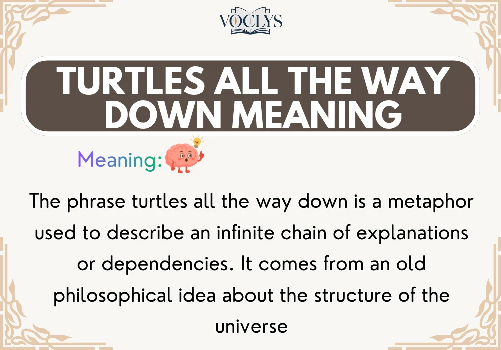 Turtles All The Way Down Meaning