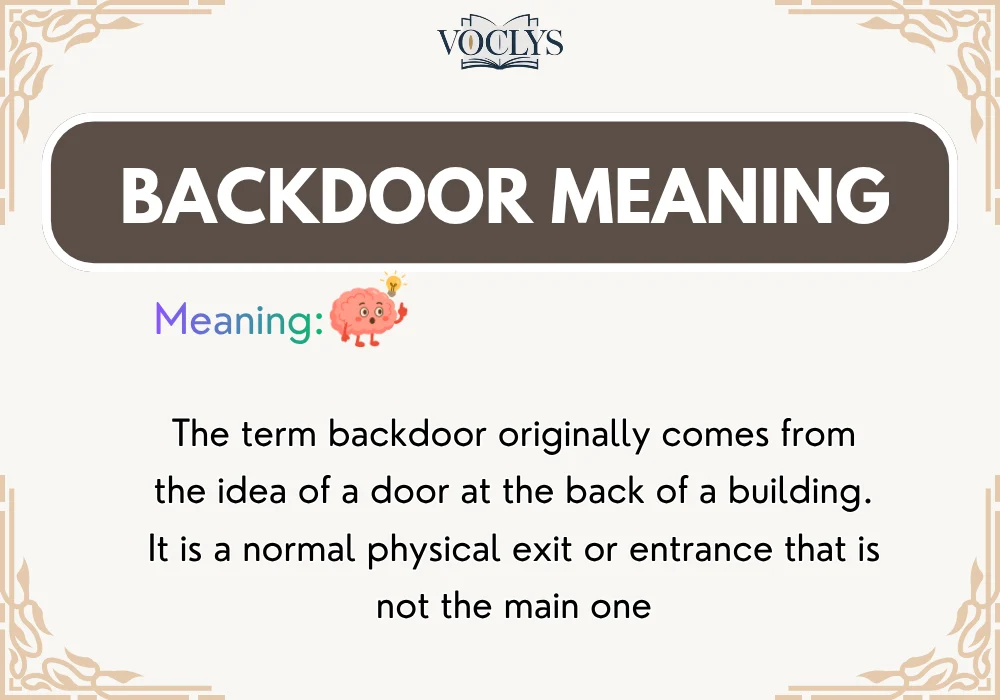 Backdoor Meaning