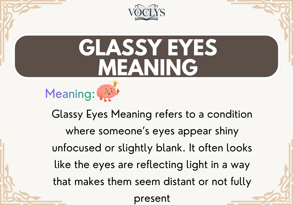 Glassy Eyes Meaning