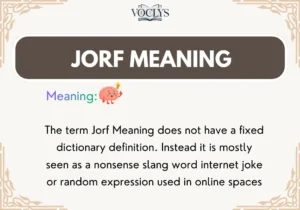 Jorf Meaning