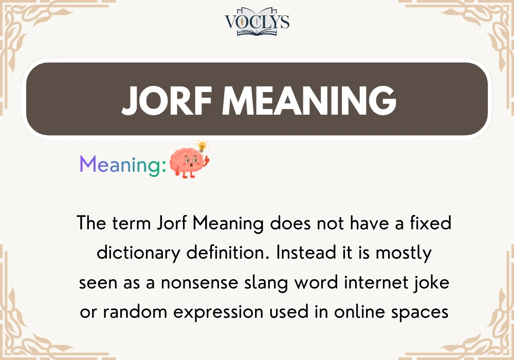 Jorf Meaning