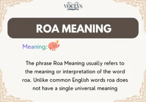Roa Meaning