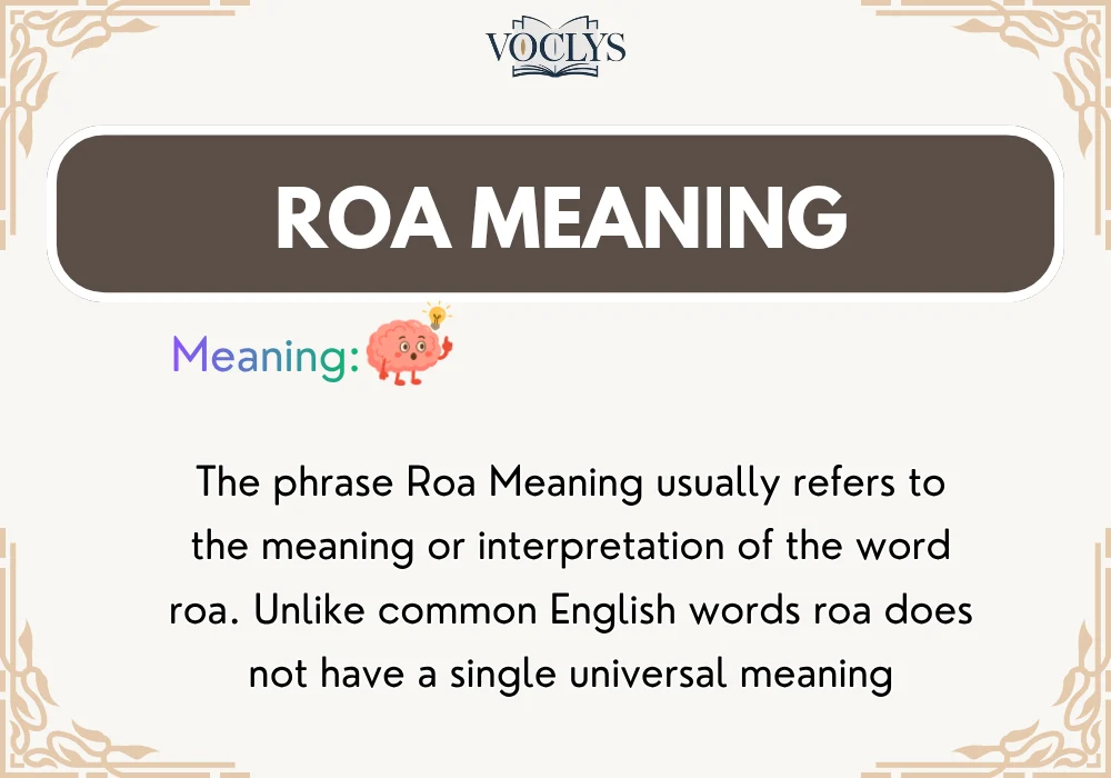 Roa Meaning