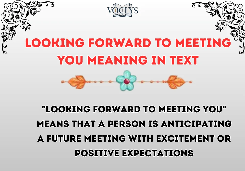 Looking Forward To Meeting You Meaning In Text