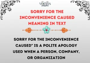 Sorry For The Inconvenience Caused Meaning In Text